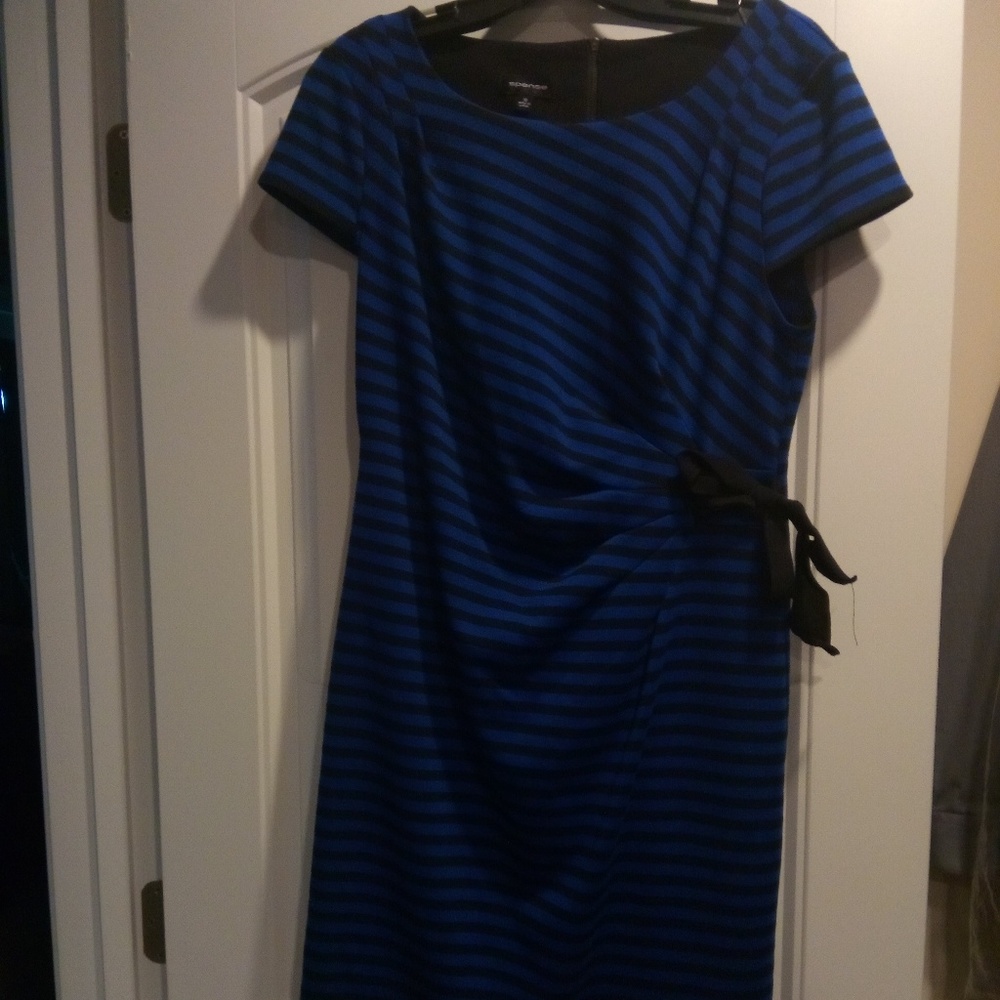 Blue and black dress